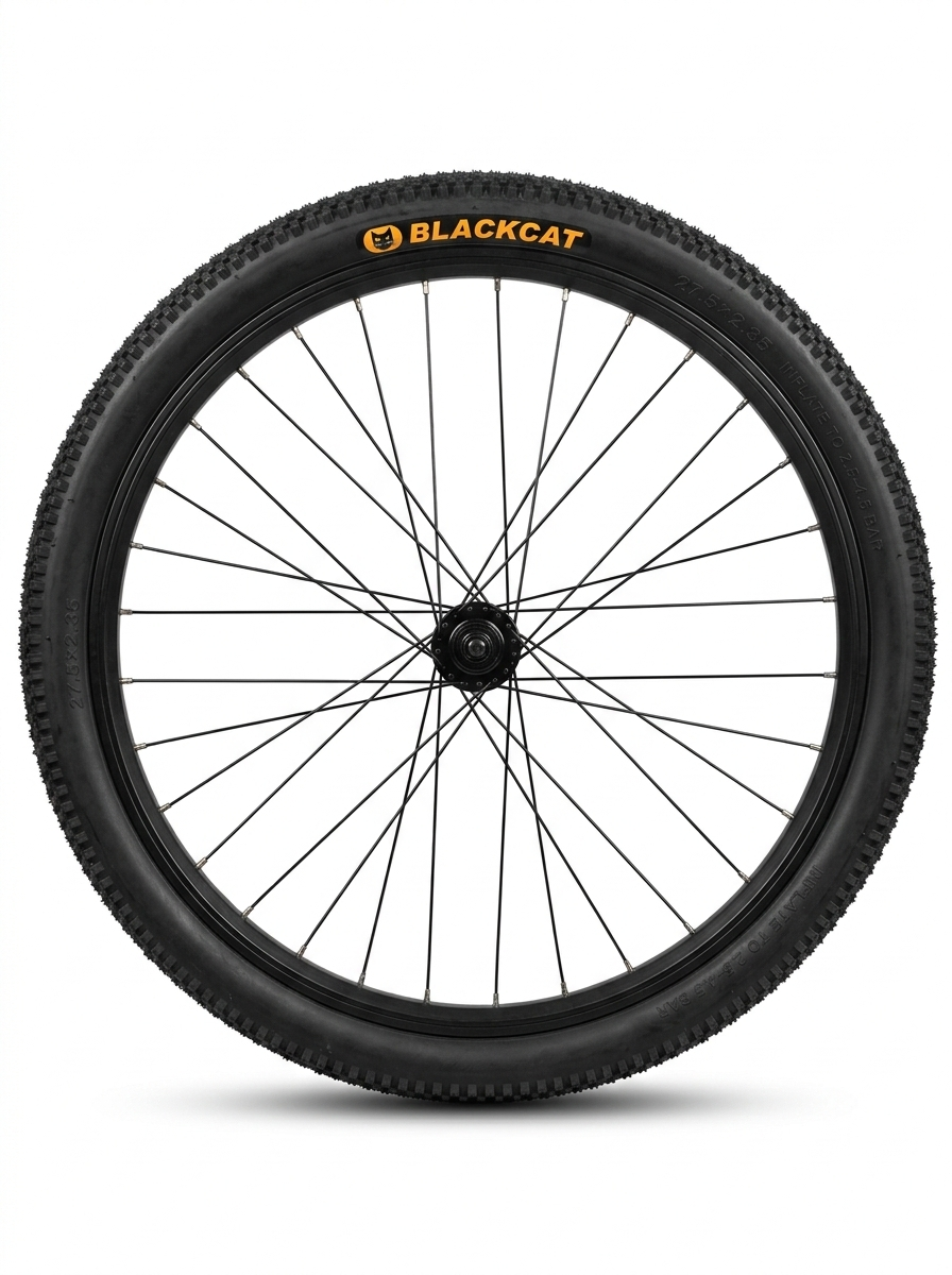 BlackCat 27.5x2.35 mountain bike tyre with aggressive tread pattern for off-road and trail riding
